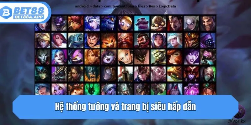 Hệ thống tướng và trang bị siêu hấp dẫn